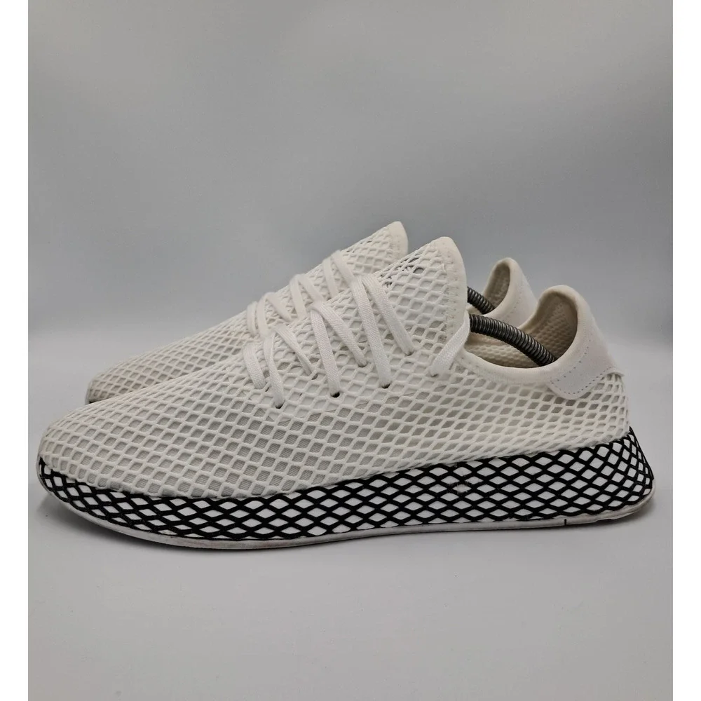 Size 11 - adidas Deerupt Cloud White Core Black - B41767 - MSRP $135